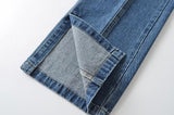 Women Jeans Multi-Pocket Design Simple