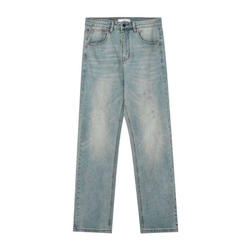Men Jeans Loose Casual Hand Frayed Distressed