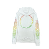CHH Chrome Heart Hoodie Yellow green gradual change letter horseshoe flower arm cross hooded sweater