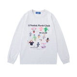 Men Long Sleeve T-Shirt Fun Cartoon Print Hip Hop Creative