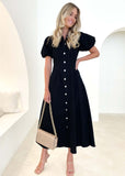 Women Dress Summer Temperament Waist-Controlled Dress