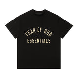 Fog Essentials T Shirts Spring/Summer FOG Double Line Letter Print Crew Neck Short Sleeves