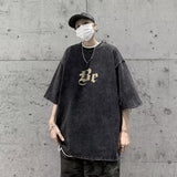 Men T Shirt Distressed Pure Cotton Heavy Retro