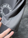 CHH Chrome Hearts T Shirts Simple Letter Slogan Horseshoe Cross Short Sleeve T-shirt