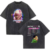 Chris Brown Tour Vintage Washed T Shirt Men Women