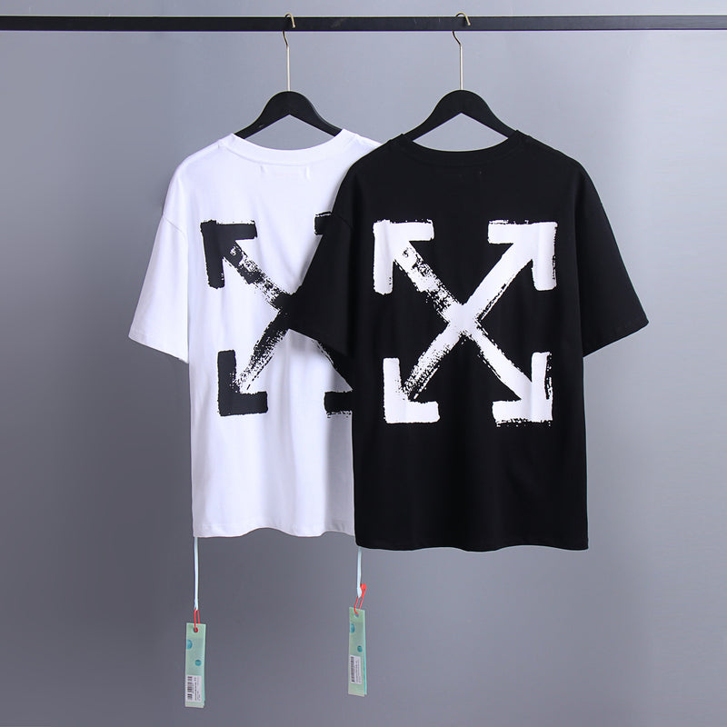 Ow T Shirts Graffiti Black and White Contrast Arrow