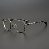CHH Chrome Hearts Glasses Versatile pure titanium square frame sunglasses frame large face myopia glasses frame