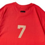 Fog Fear of God Essentials T Shirt Number 7 Flocked Printed T-shirt Loose Short Sleeve Men