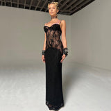 Women Dress Lace See-through Sexy Dress
