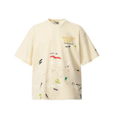 Unisex T-Shirts GALLERY DEPT Washed Graffiti Print Tee
