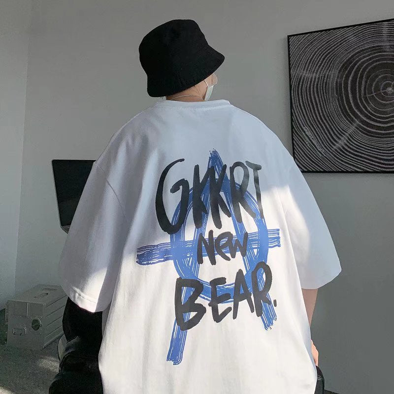 Men T Shirt Summer Loose All-Matching