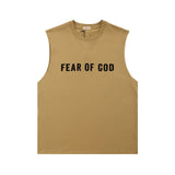 Fog Essentials tank spring and summer FOG double line letter casual crew neck vest