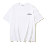 Off White T Shirts OW Cartoon Animal Pattern Crew Neck Pullover Short Sleeves