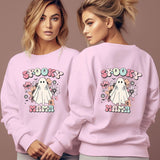 Spooky Mama Print Long Sleeve Hoodies Women Autumn Funny Hal