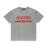 Amiri T Shirt Printed Casual Hip Hop round Neck Short Sleeve T-shirt