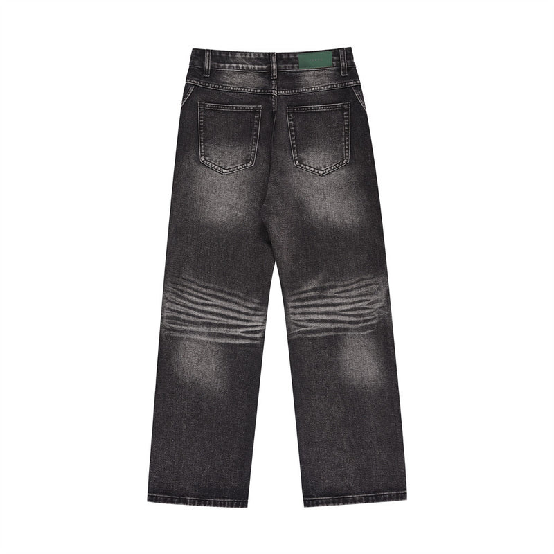 Men Jeans Indentation Distressed Loose Hip Hop Niche