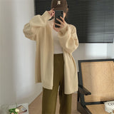 Women Knitted Cardigan Loose Temperament Long