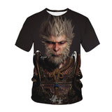 Hot Sale Role Playing Games Black Myth Wukong 3d Print T-shirt