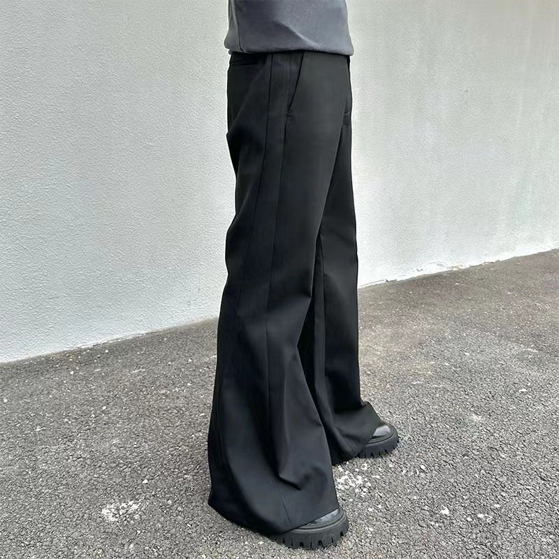 Cargo Pants Solid Color Bell-Bottom Pants Loose Casual Trousers