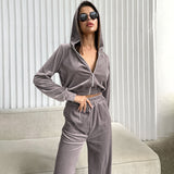 Women Co-Ords Hoodie Knitted Leisure