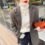 Women Pullover Sweater Loose All-Matching Knitted Sweater