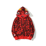 Ape Hoodie Camouflage Two Hat Cardigan Zipper