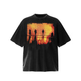 Unisex T-Shirts SOUNDGARDEN Vintage Sunset Landscape Loose T-Shirt