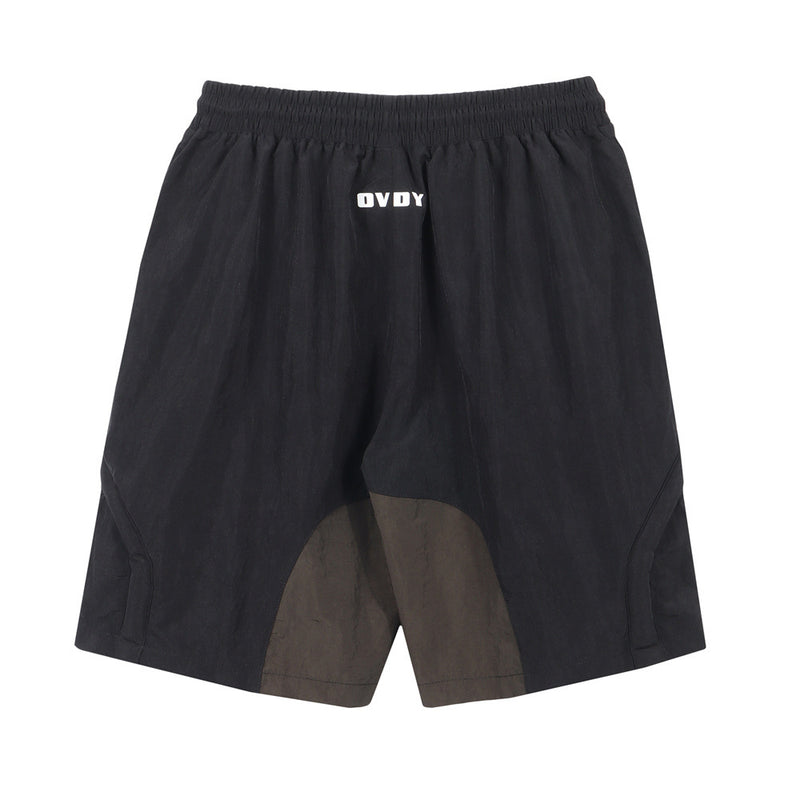 Men Shorts Mechanical Style Stitching Summer Loose Casual
