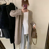 Women Knitted Cardigan Vintage Cardigan Thickened Sweater