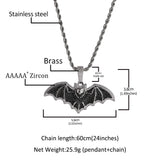 Jewelry Diablo Gothic Diamond Bat Pendant rapper Armament Jesus Pieces