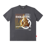 Men T-Shirt Smiling Face Print Loose