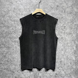 Purple Brand Distressed Tank T Shirts Distressed Sleeveless T-shirt Vest