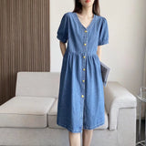 Women Dresses Sweet Denim Dress