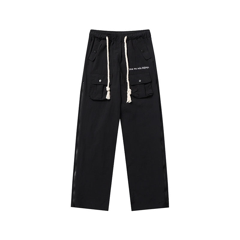 Cargo Pants Summer Solid Color Multi-Pocket Cargo Pants Unisex