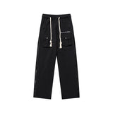 Cargo Pants Summer Solid Color Multi-Pocket Cargo Pants Unisex