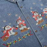 Men Long Sleeved T Shirt Embroidery Denim Shirt Jacket Men's Spring and Autumn Lapel Shirt Ins Loose Casual