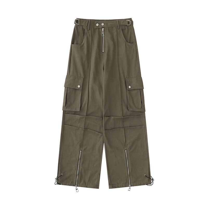 Cargo Pants Retro Multi-Pocket Belt Casual