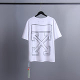 Ow T Shirts Sketch Line Three-Dimensional Arrow Print Men