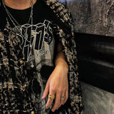 Chrome Heart Ring Cross Trend