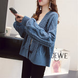 Women Knitted Cardigan Loose Leisure Short Sweater