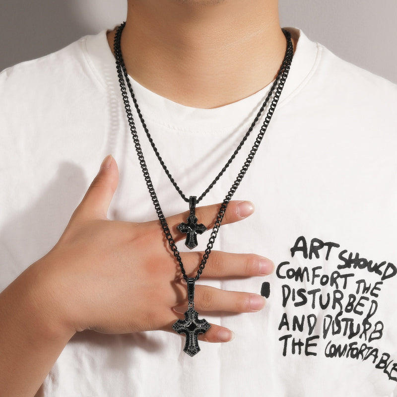 Jewelry Cross Pendant Miniature Zircon Vintage Crosses St. Valentine's Spectrum