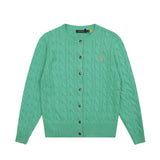 Ralph Lauren Knitted sweaters ruff pony standard twist wool crew neck knitted cardigan