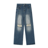 Men Jeans Loose Hole Leisure