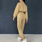 Women Co-Ords Long-Sleeve Sweater Set Trousers Sports