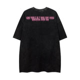 Men T-Shirt Distressed Loose Portrait Printing