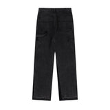 Men Jeans Punk Stitching Edging Loose