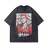 Men T-Shirt Summer Distressed Cartoon Oversize