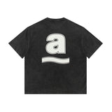 Men T-Shirt Heavy Retro Distressed All-Matching