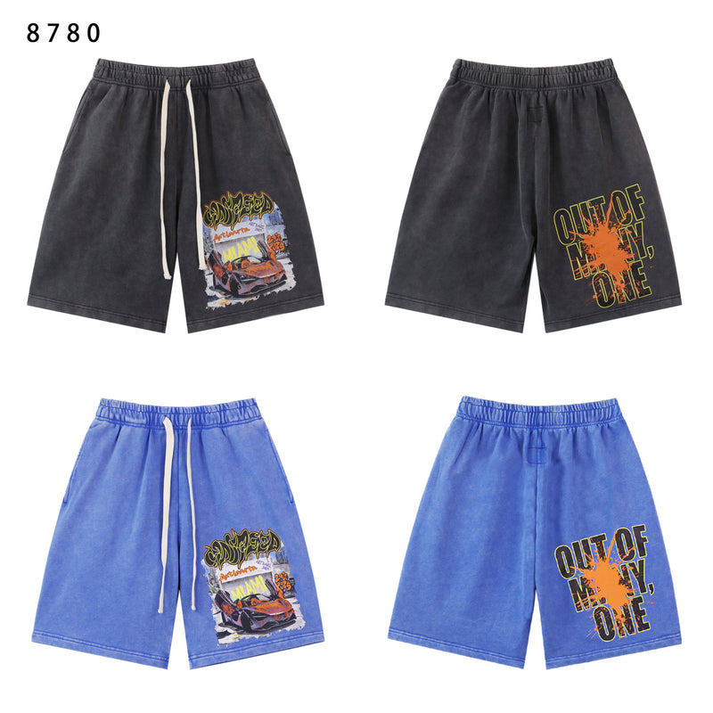 Godspeed Shorts Summer GOD Racing Letter Pattern Casual Loose Shorts
