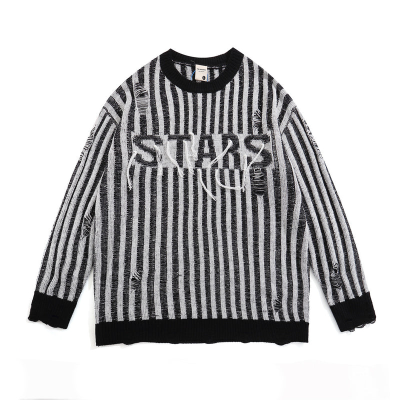 Men Sweater Striped Sweater Top